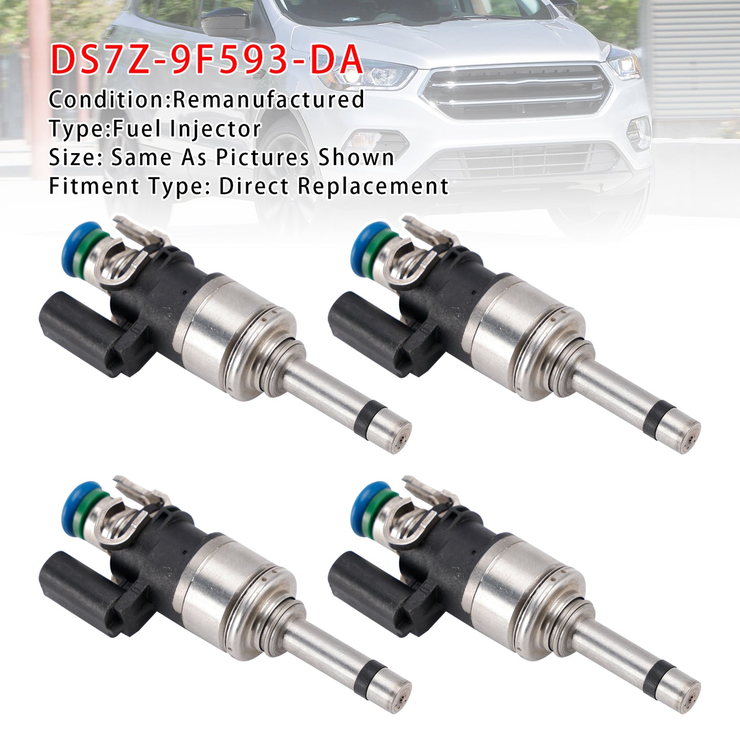 2017-2019 Ford Escape 1.5L 4Cyl DS7Z-9F593-DA 4Pcs Fuel Injector