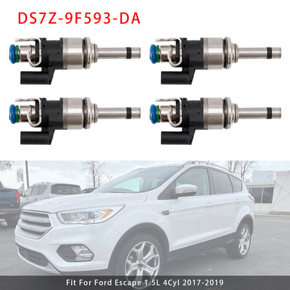 2017-2019 Ford Escape 1.5L 4Cyl DS7Z-9F593-DA 4Pcs Fuel Injector