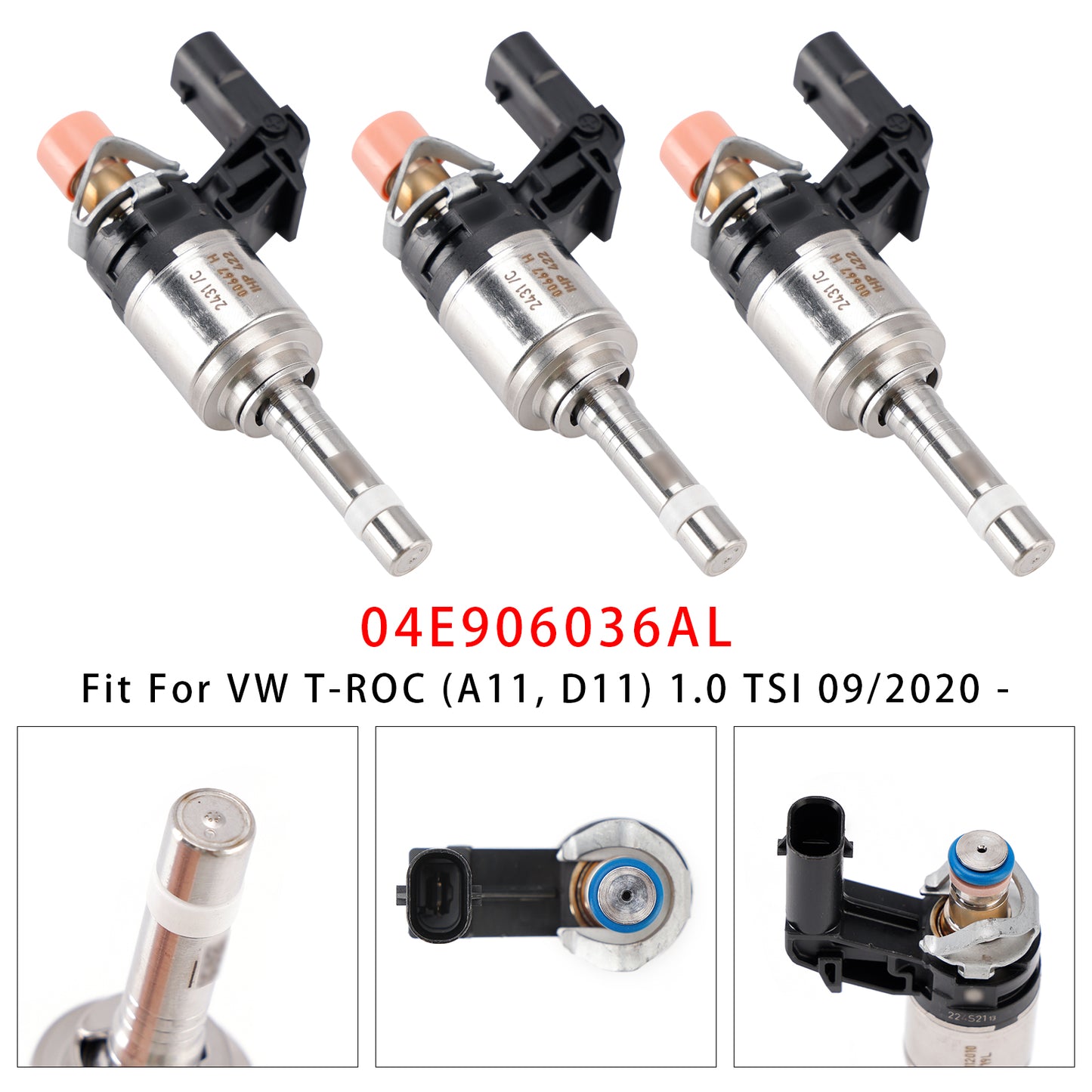 11/2018 AUDI A1 Sportback (GBA) 2.5 TFSI 04E906036AL 3Pcs Fuel Injector