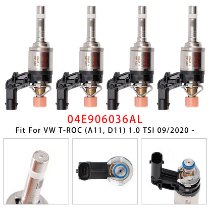 Audi VW SKODA Rapid Octavia Fabia 1.0 TSI 04E906036AL 4Pcs Fuel Injector