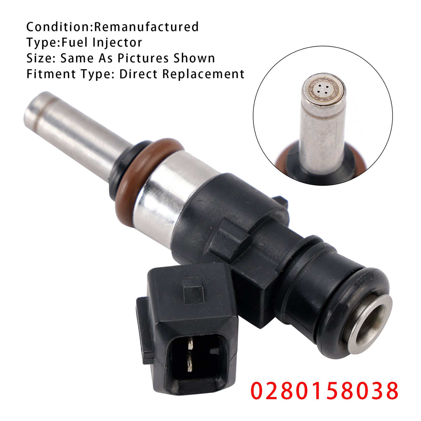 09/2006-05/2010 BMW F800 ST (E8ST) 0280158038 1Pcs Fuel Injector
