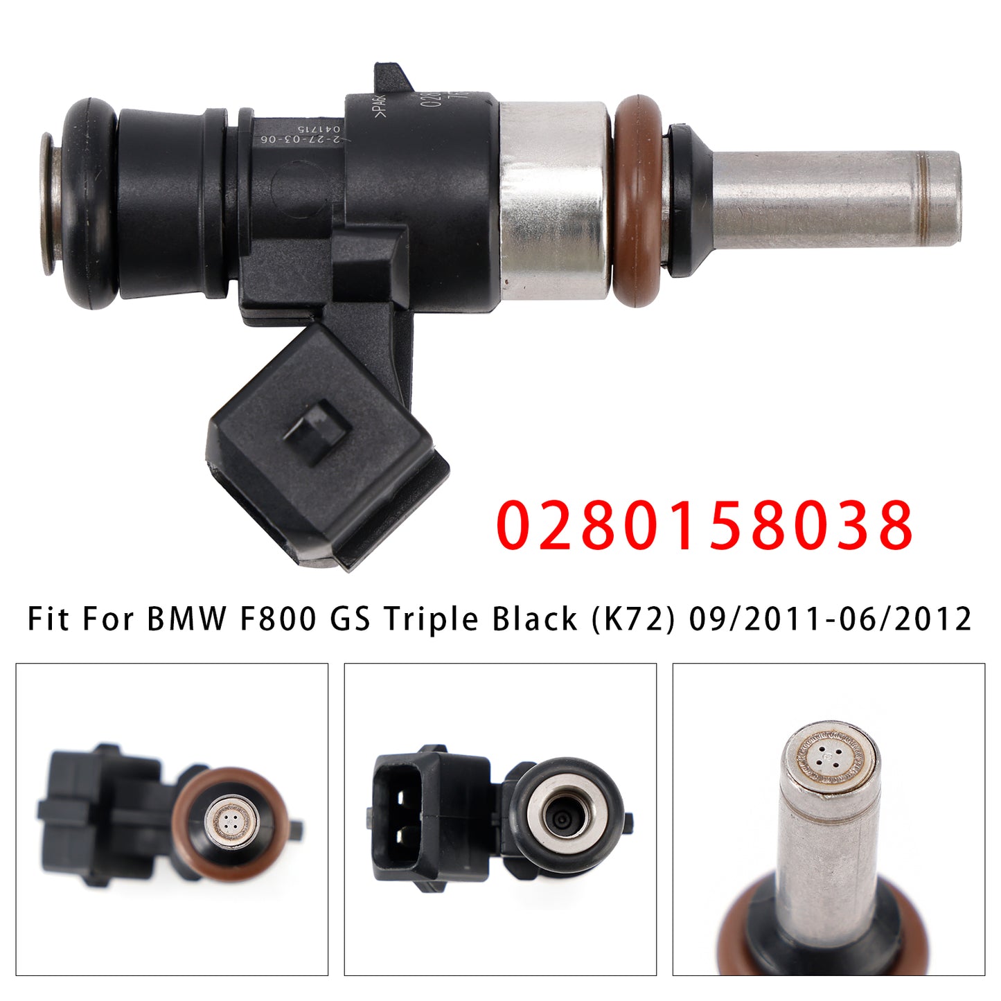 09/2006-05/2010 BMW F800 ST (E8ST) 0280158038 1Pcs Fuel Injector