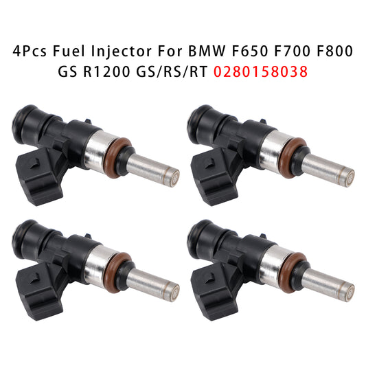 BMW F650 F700 F800 GS R1200 GS/RS/RT 0280158038 4Pcs Fuel Injector