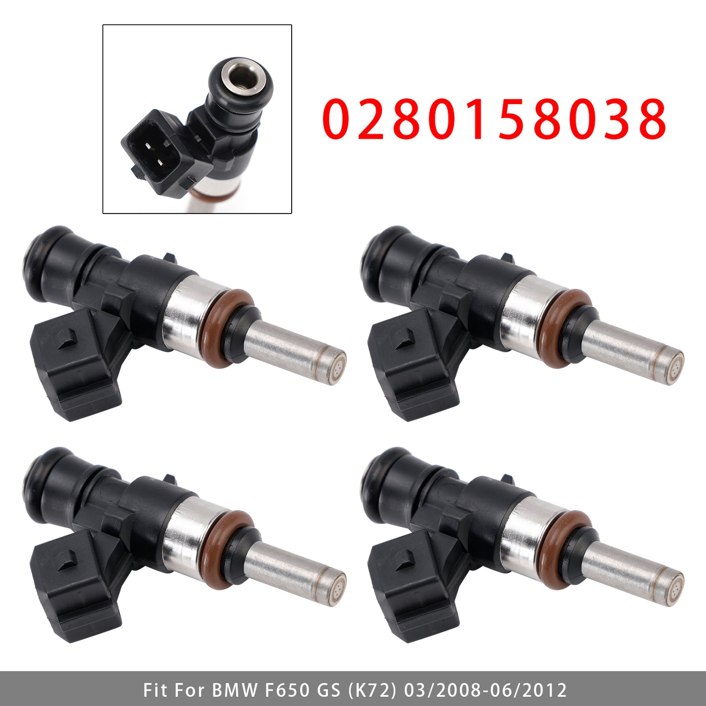 05/2006-05/2010 BMW F800 S (K71) 0280158038 4Pcs Fuel Injector