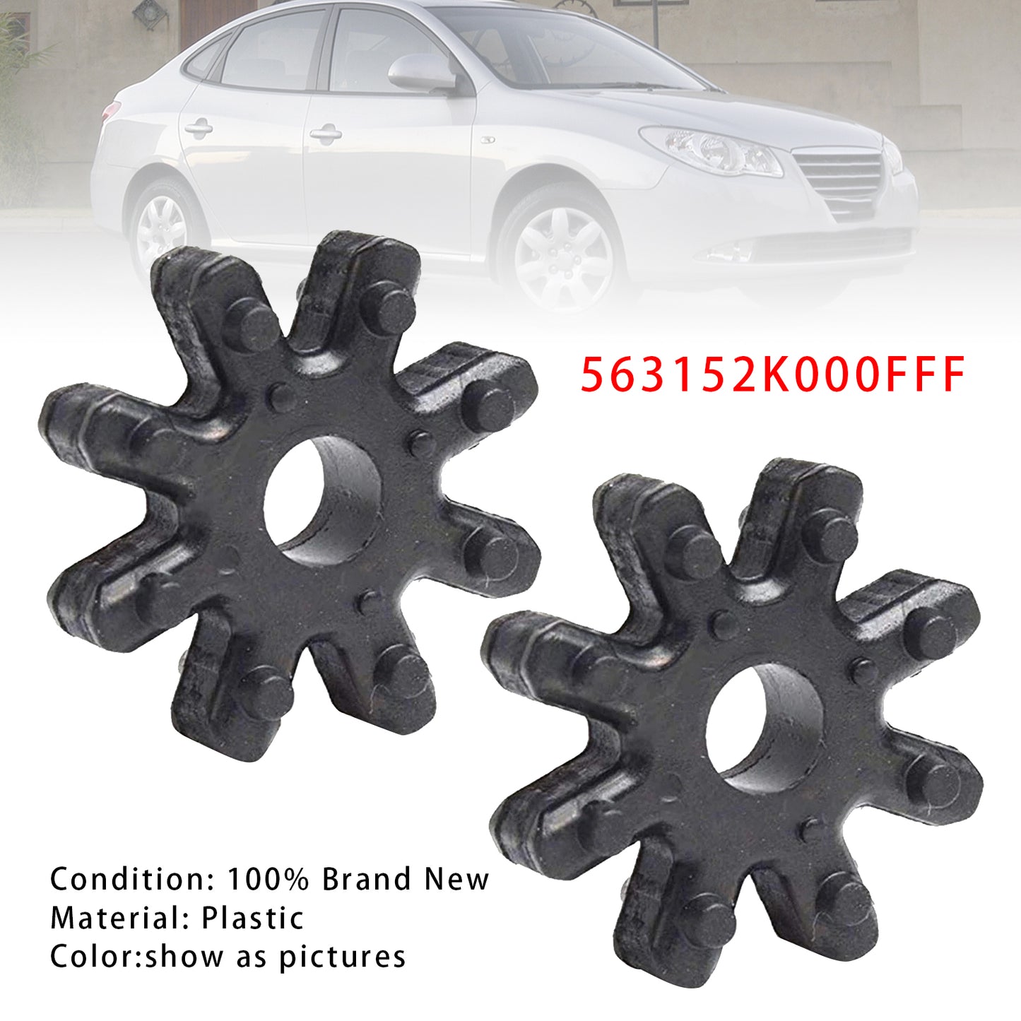 Hyundai Elantra Kia Optima 563152K000FFF 2x Flexible Steering Column Coupler