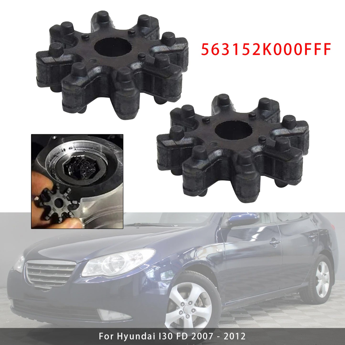 Hyundai Elantra Kia Optima 563152K000FFF 2x Flexible Steering Column Coupler