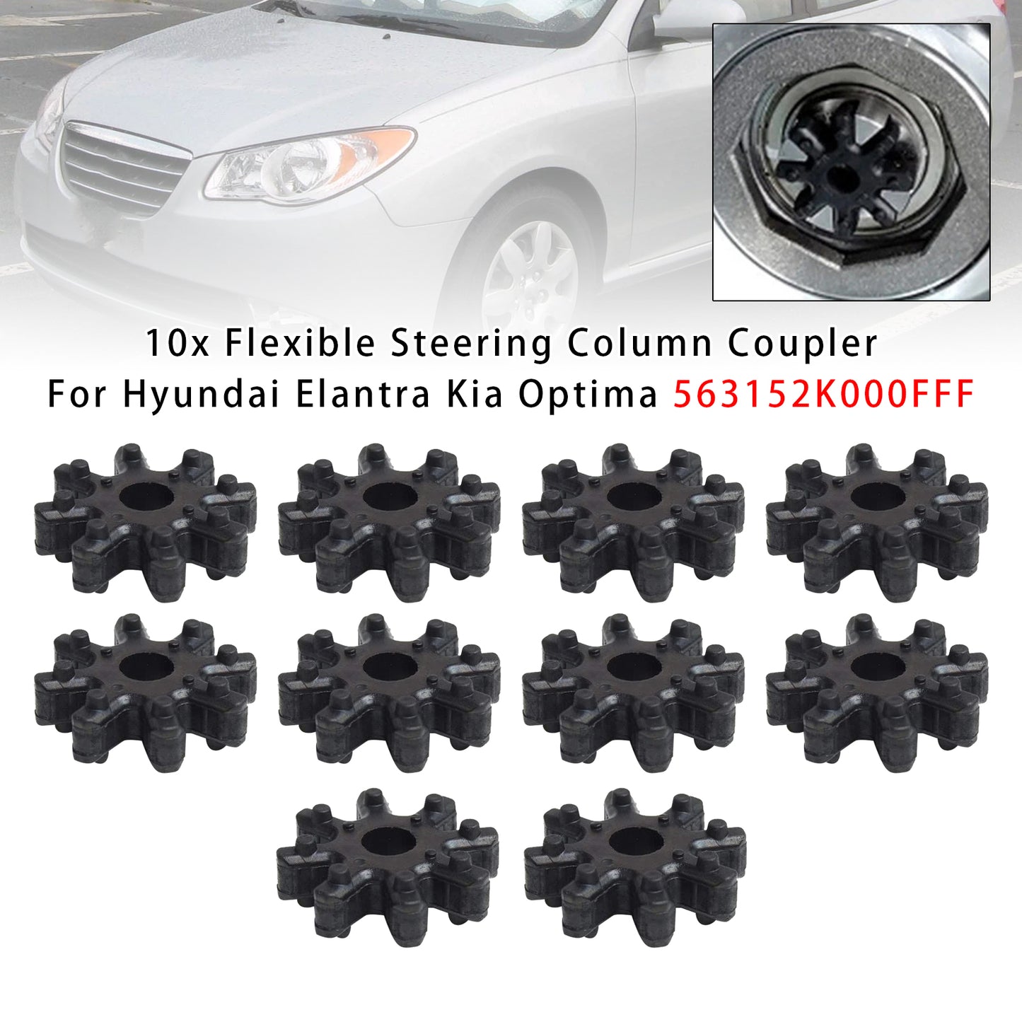 2011-2014 Hyundai Sonata 563152K000FFF 10x Flexible Steering Column Coupler