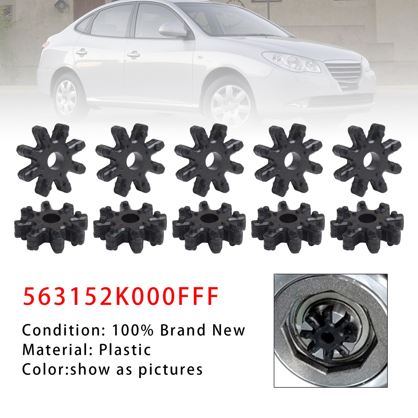 2011-2014 Hyundai Sonata 563152K000FFF 10x Flexible Steering Column Coupler