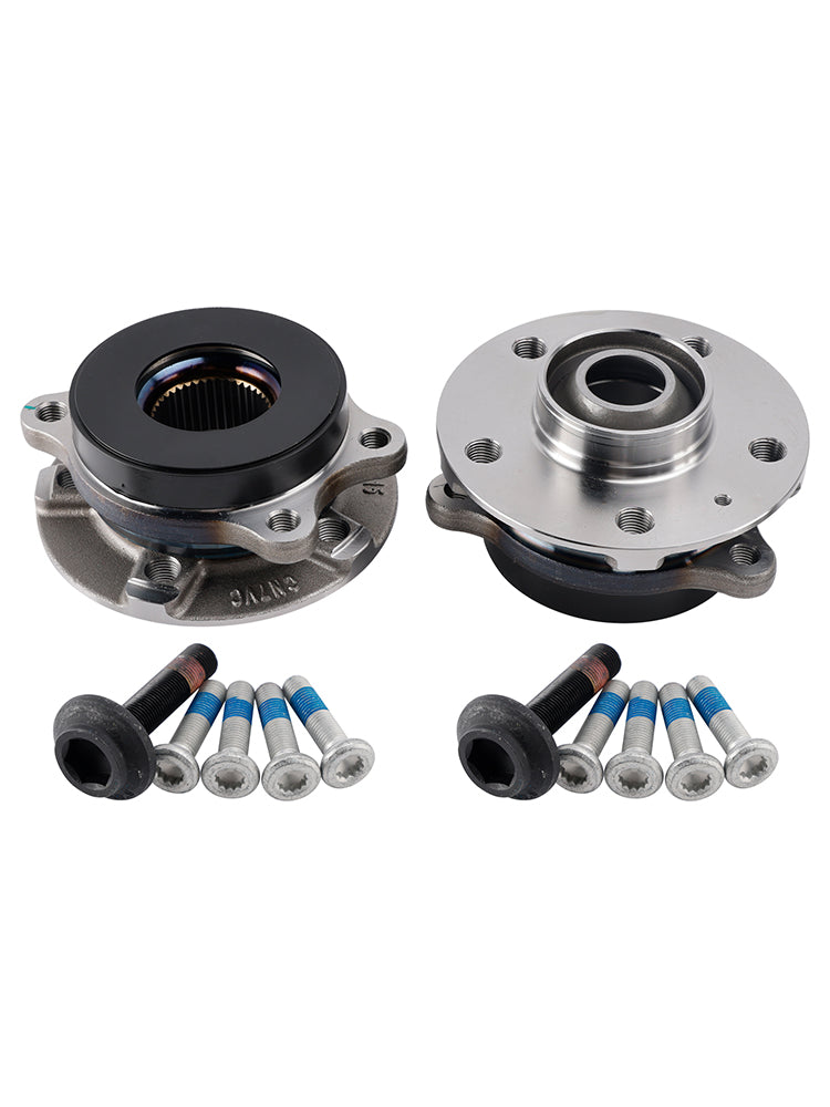 2x Front Wheel Hub Flange+Bearing+Bolts Kit Audi A4 8K A6 C7 A5 8T A8 4H Q5 4H0498625D