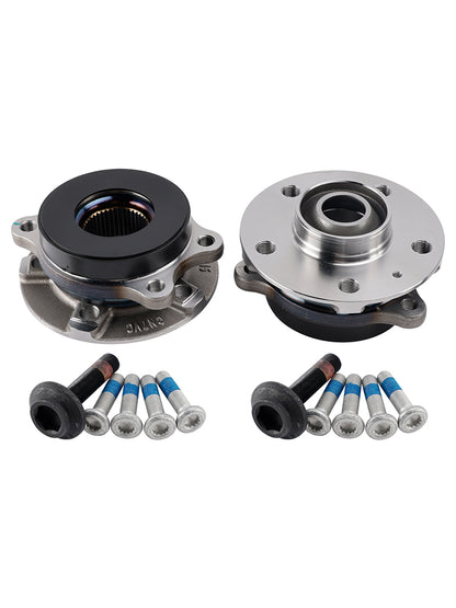 2x Front Wheel Hub Flange+Bearing+Bolts Kit Audi A4 8K A6 C7 A5 8T A8 4H Q5 4H0498625D