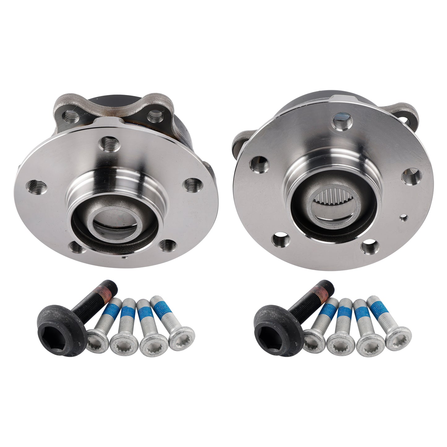 2x Front Wheel Hub Flange+Bearing+Bolts Kit Audi A4 8K A6 C7 A5 8T A8 4H Q5 4H0498625D