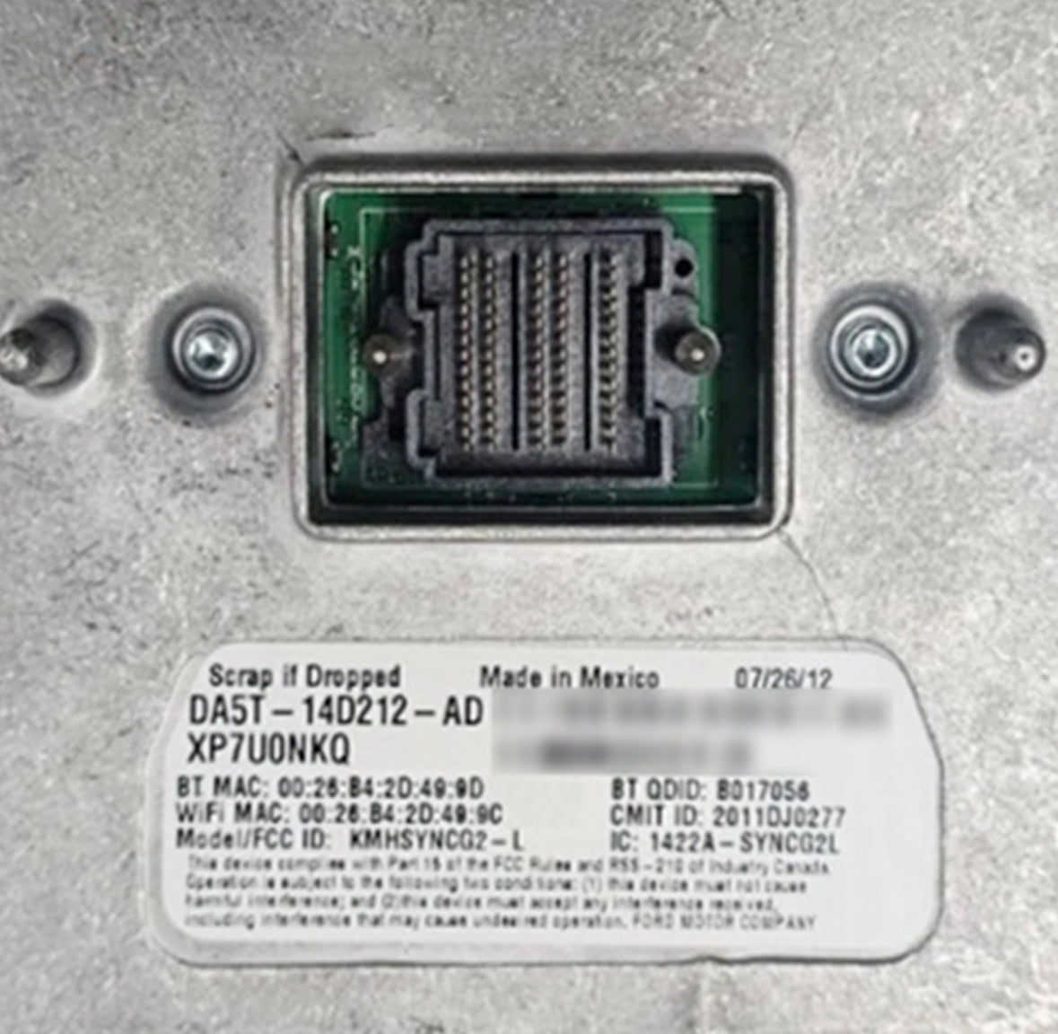 Ford Vin Programmed NAV DA8T-14F239-BK Sync 2 APIM Navigation Module
