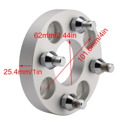 1 Inch Golf Cart Wheel Spacers Kit With Lug Nuts Silver Yamaha Golfcart Club Car Ezgo
