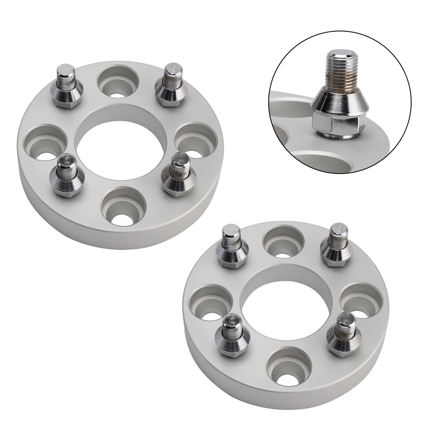 1 Inch Golf Cart Wheel Spacers Kit With Lug Nuts Silver Yamaha Golfcart Club Car Ezgo