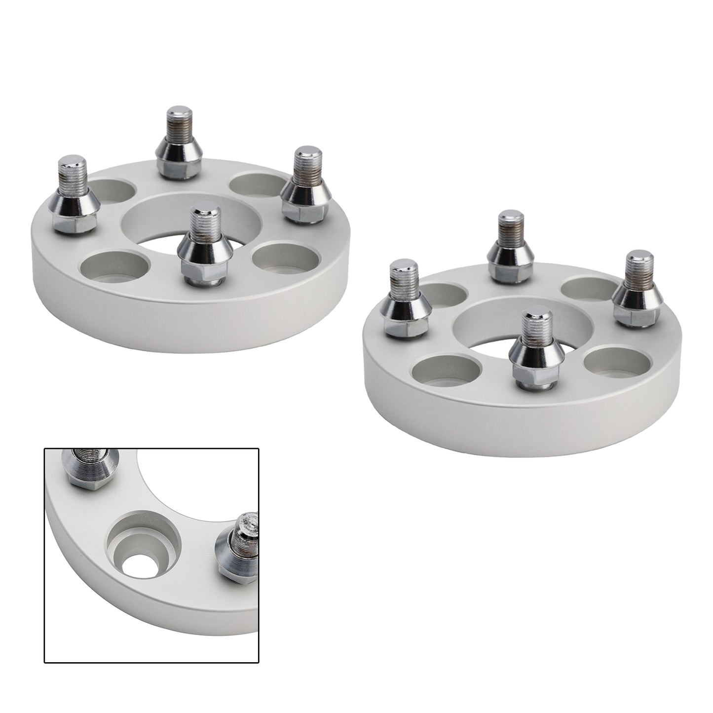 1 Inch Golf Cart Wheel Spacers Kit With Lug Nuts Silver Yamaha Golfcart Club Car Ezgo