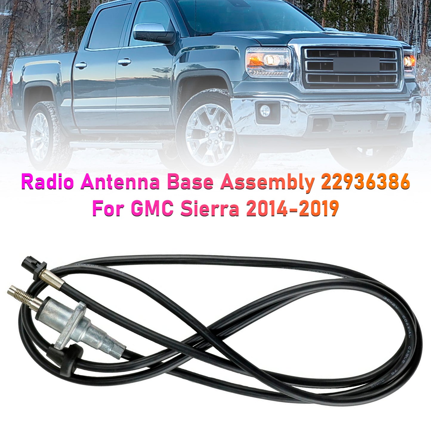 2019 Chevrolet Silverado 1500 LD 22936386 Radio Antenna Base Assembly