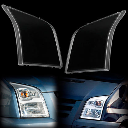 2Pcs Clear Headlight Lens Cover Shell 2006-2014 FORD TRANSIT MK7