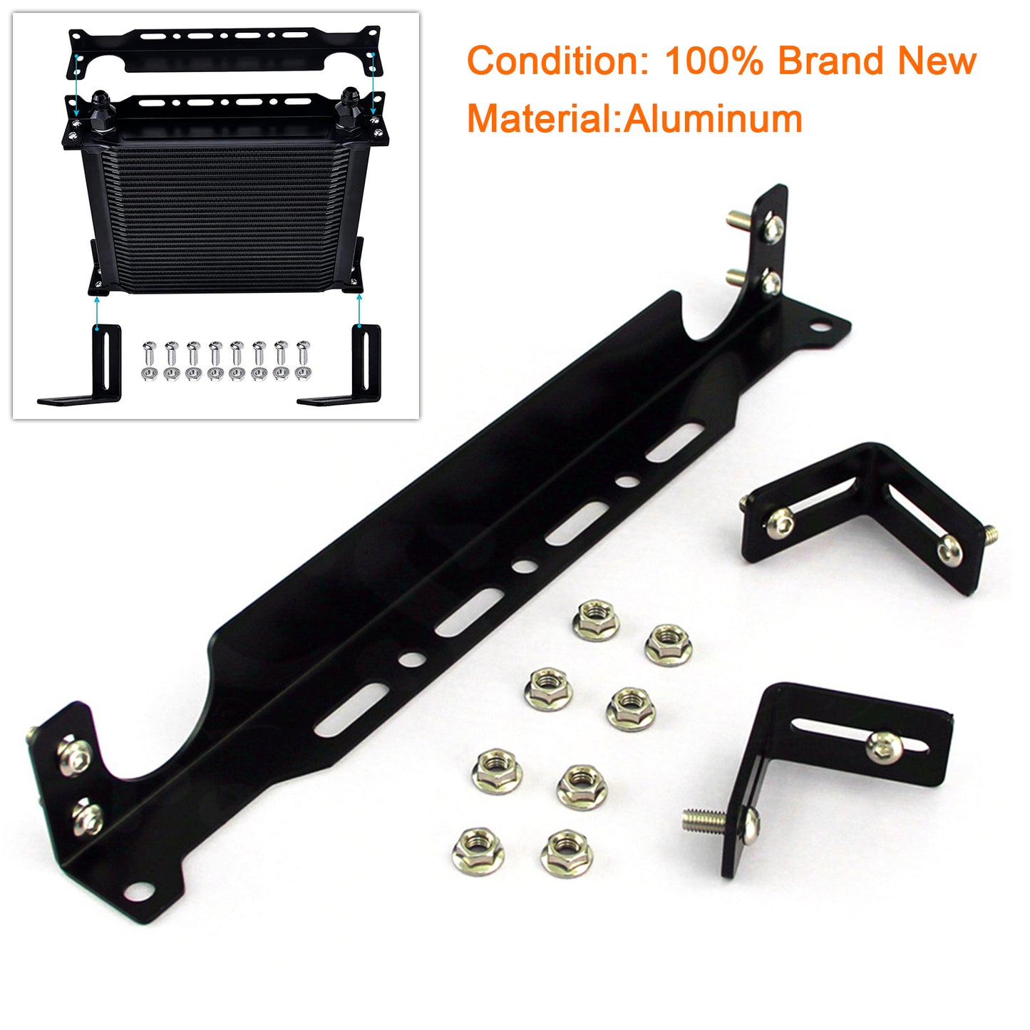 Japanese-Style Oil Cooler Oil Cooler Mounting Bracket Kit 340mm 13.4inch