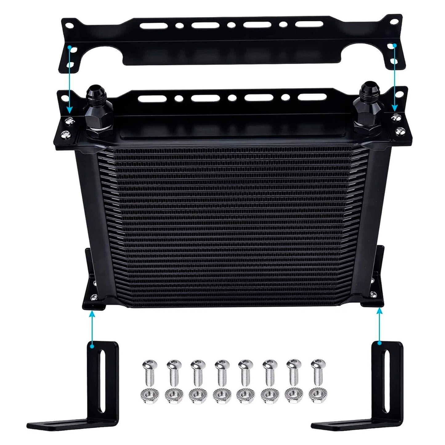 Japanese-Style Oil Cooler Oil Cooler Mounting Bracket Kit 340mm 13.4inch