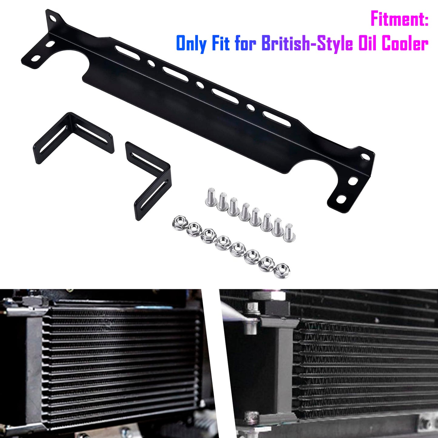 Cooler Mounting Bracket Kit 330mm 13.4inch British-Style Oil Cooler Oil