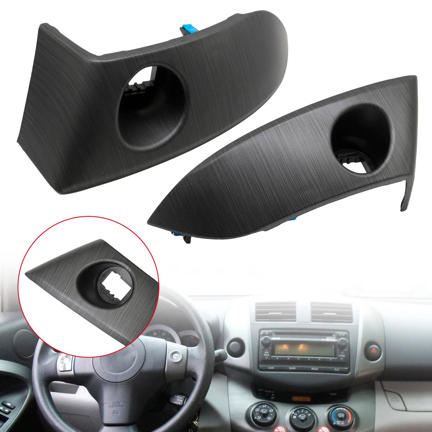 2006-2012 Toyota RAV4 55412-42060-B0 2Pcs Car Center Dash Vent Outlet Side Panel Trim Cover