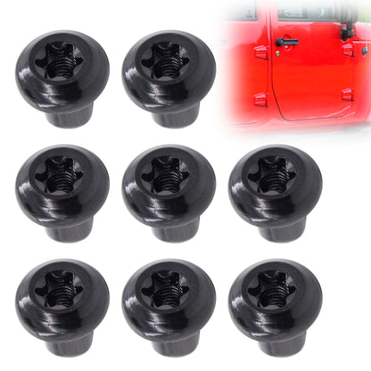 8Pcs Door Hinge Nut Bolt 2007-2019 Jeep Wrangler JK 6511744AA