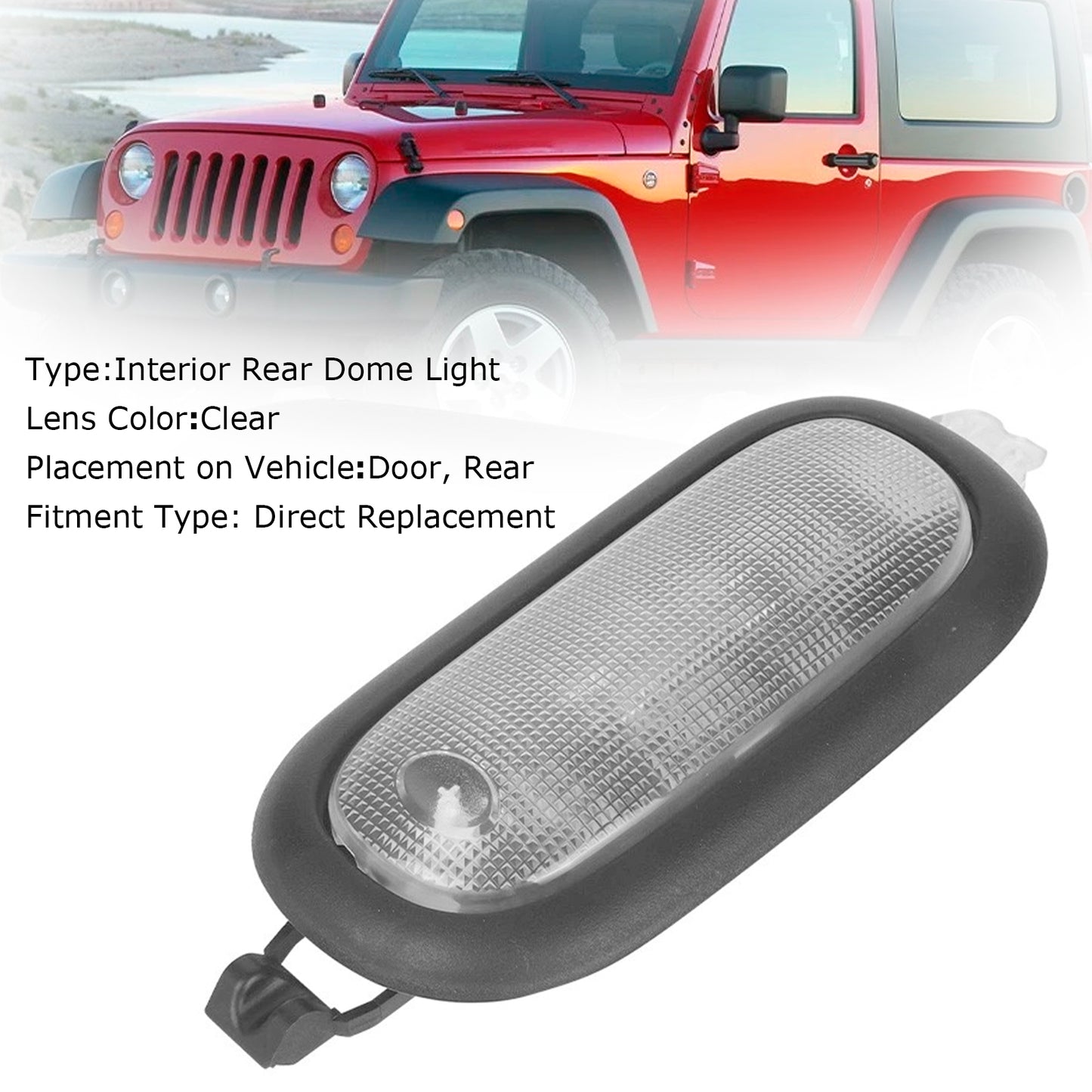 Interior Rear Dome Light Lamp 2011-2019 Jeep Wrangler 5KQ79DX9AC