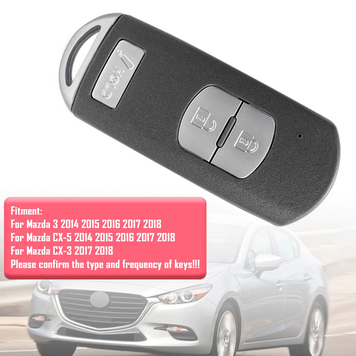 2017-2018 Mazda CX-3 WAZSKE13D01 Key Fob Smart Remote