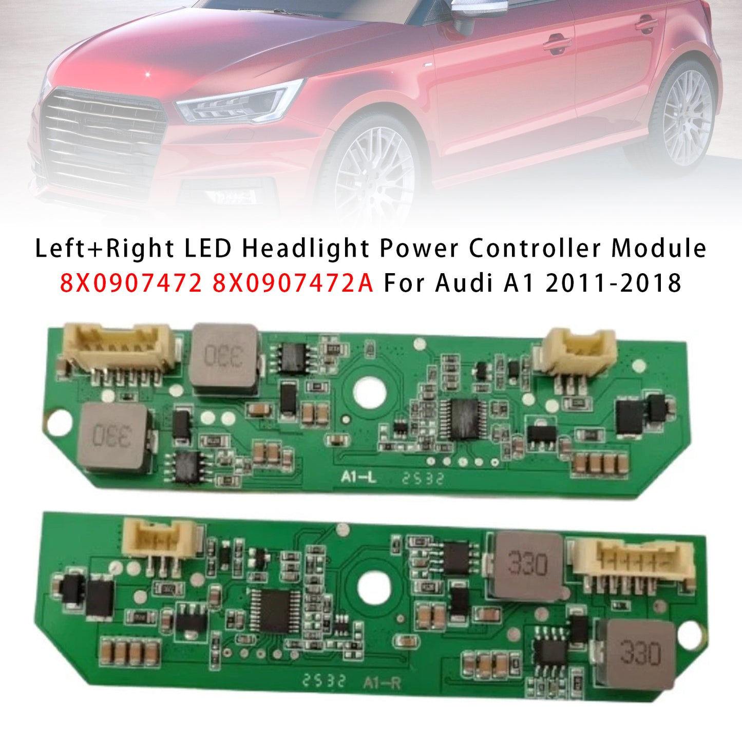 2011-2018 Audi A1 Left+Right LED Headlight Power Controller Module