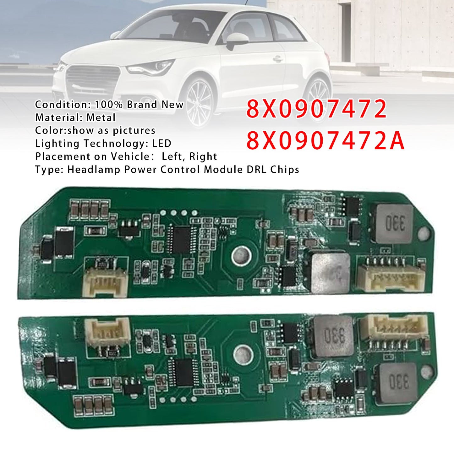 2011-2018 Audi A1 Left+Right LED Headlight Power Controller Module