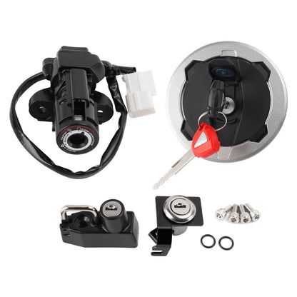 Ignition Switch Gas Cap Helmet Seat Lock Set For Kawasaki Ninja 500 Z500 24-26