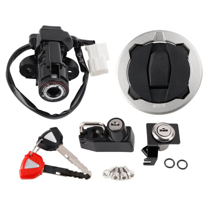 Ignition Switch Gas Cap Helmet Seat Lock Set For Kawasaki Ninja 500 Z500 24-26