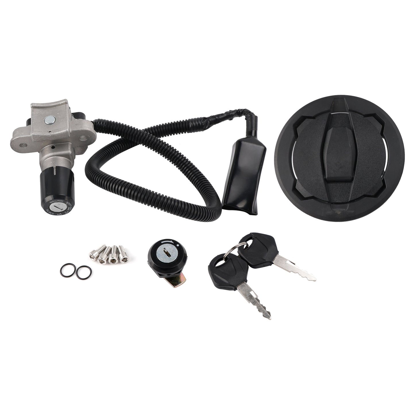 Ignition Key Switch Fuel Cap Seat Lock Set For Kawasaki KLX230 KLX230S SM 20-25