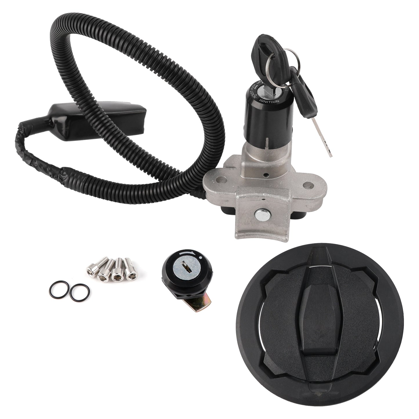 Ignition Key Switch Fuel Cap Seat Lock Set For Kawasaki KLX230 KLX230S SM 20-25
