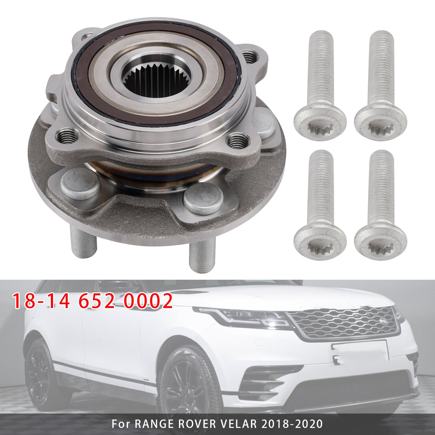 Jaguar F-Pace I-Pace Land Rover 18-14 652 0002 Front Wheel Hub