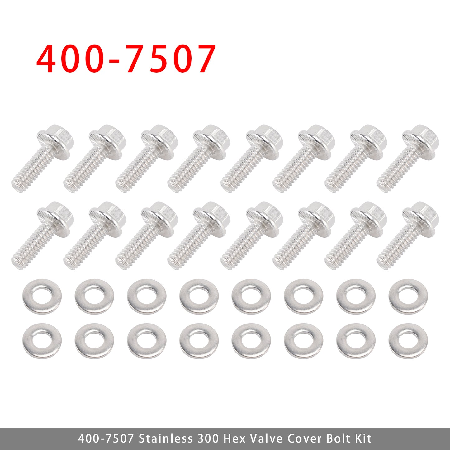 2 Pack 400-7507 Stainless 300 Hex Valve Cover Bolt Kit