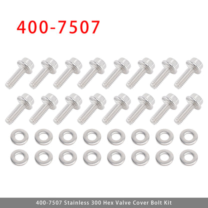 2 Pack 400-7507 Stainless 300 Hex Valve Cover Bolt Kit