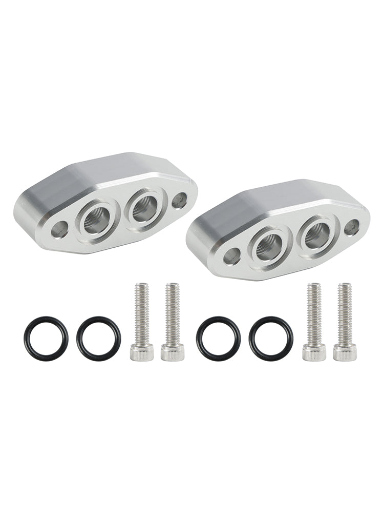 2 Pack Oil Cooler Adapter -6AN ORB Oring In/Out Port Plate LS1 LSX LS3 LS LS2 LS3 551600