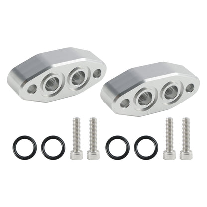 2 Pack Oil Cooler Adapter -6AN ORB Oring In/Out Port Plate LS1 LSX LS3 LS LS2 LS3 551600