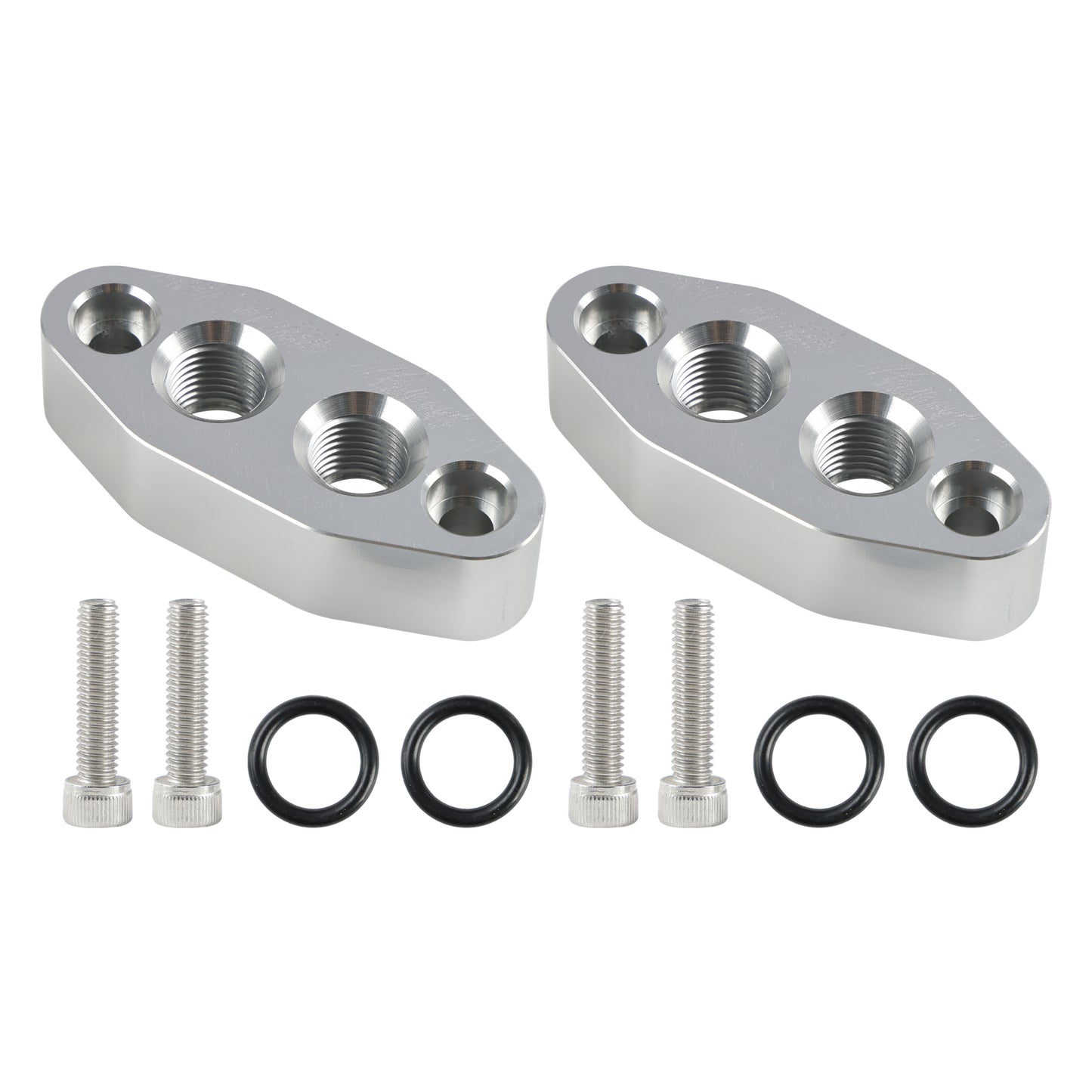 2 Pack Oil Cooler Adapter -6AN ORB Oring In/Out Port Plate LS1 LSX LS3 LS LS2 LS3 551600