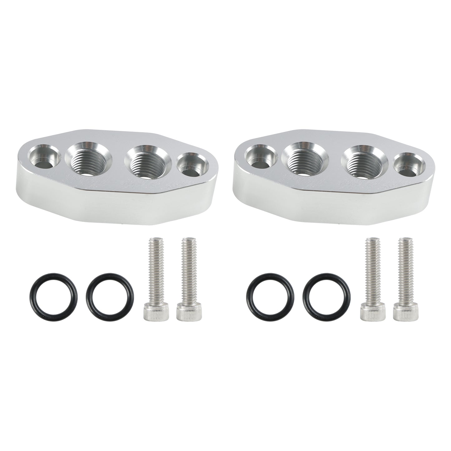2 Pack Oil Cooler Adapter -6AN ORB Oring In/Out Port Plate LS1 LSX LS3 LS LS2 LS3 551600