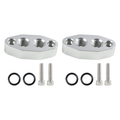 2 Pack Oil Cooler Adapter -6AN ORB Oring In/Out Port Plate LS1 LSX LS3 LS LS2 LS3 551600