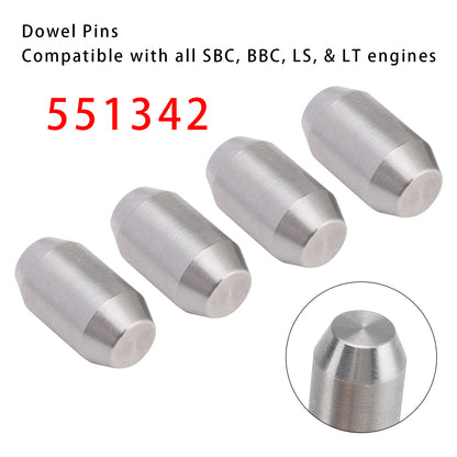 2 Pack Dowel Pins 551342 Engine to Transmission Replacement Steel Alignment Pin Stock Length 1.125"