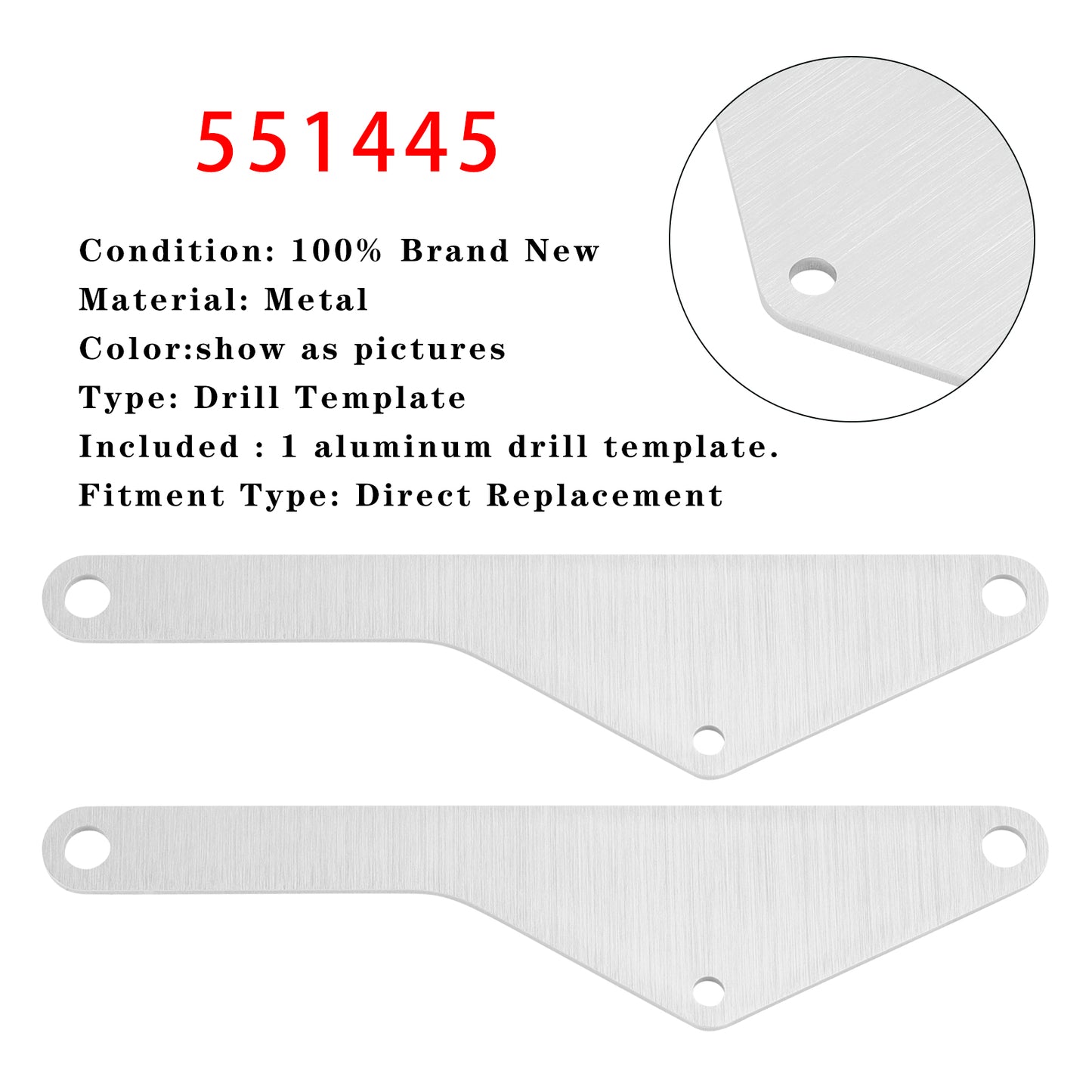 LS Truck/SUV LS1 LSX LM7 LR4 LQ4 L92 L96  551445 2 Pack Iron Block Drill Template to Mount Alternator