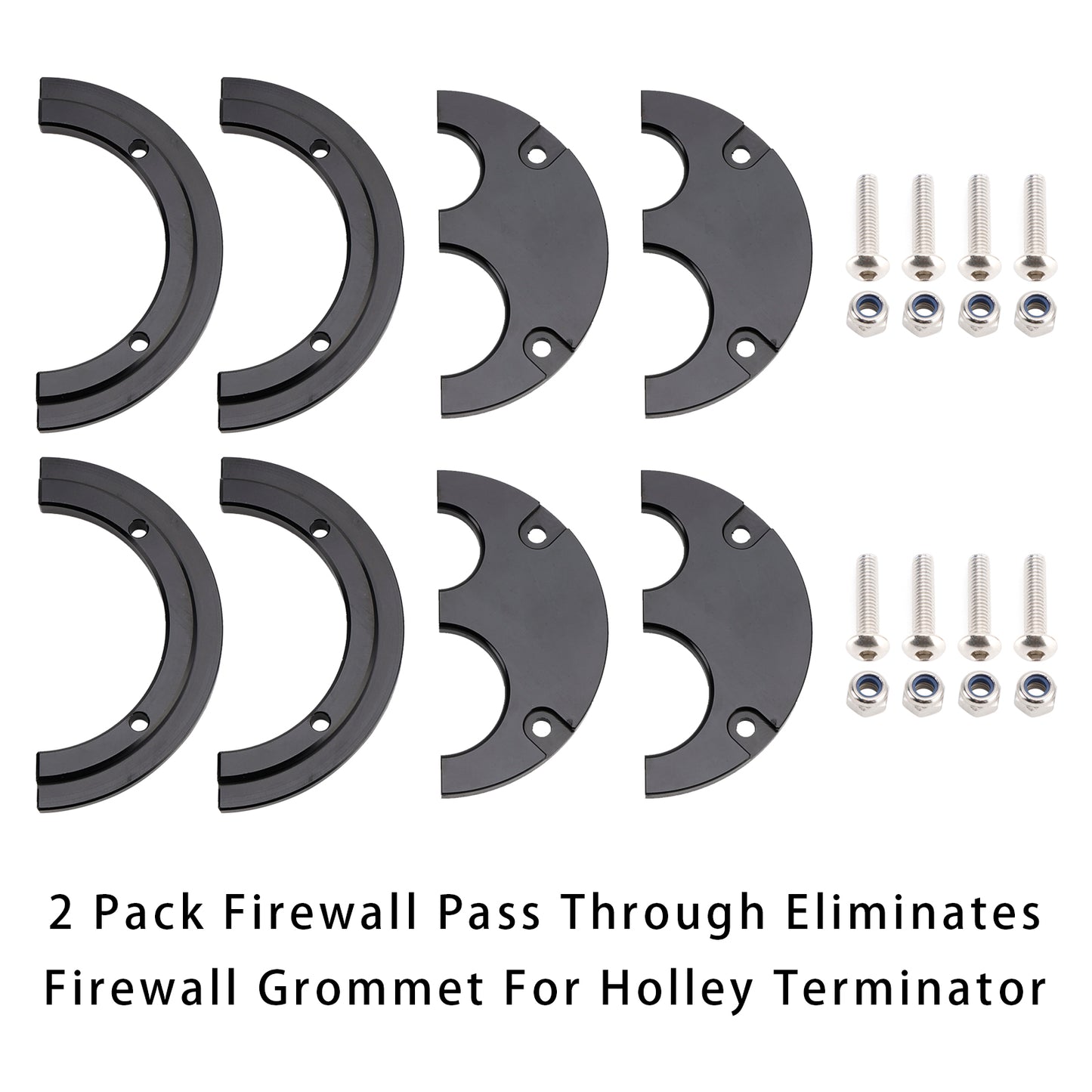 2 Pack Firewall Pass Through Eliminates Firewall Grommet Holley Terminator x Max