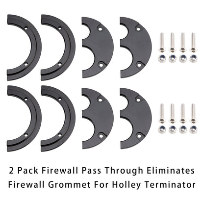 2 Pack Firewall Pass Through Eliminates Firewall Grommet Holley Terminator x Max