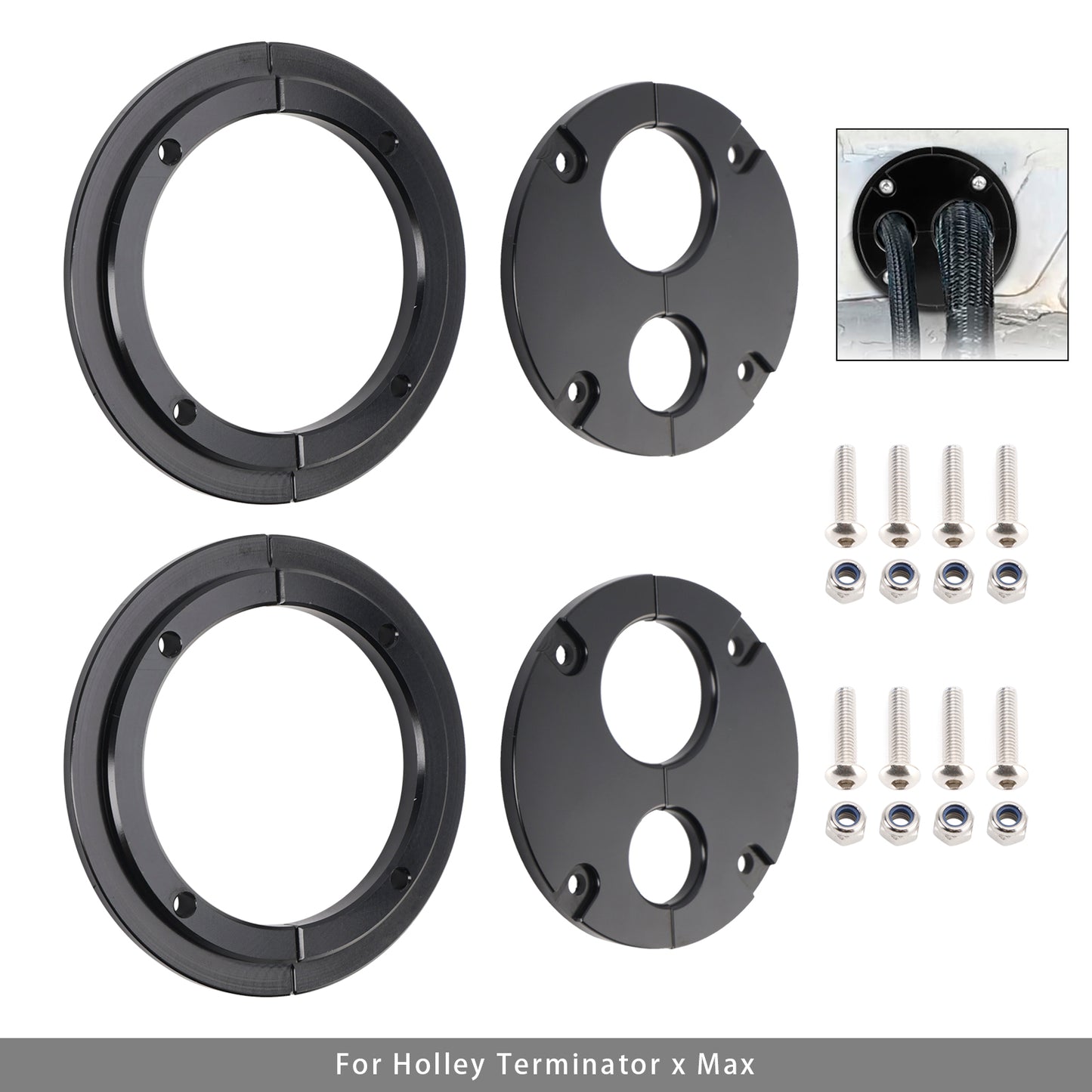 2 Pack Firewall Pass Through Eliminates Firewall Grommet Holley Terminator x Max