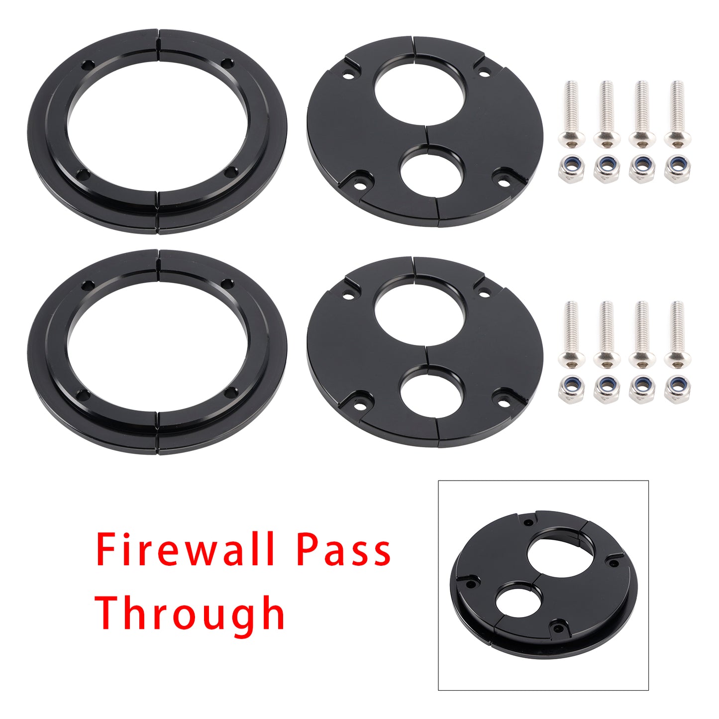 2 Pack Firewall Pass Through Eliminates Firewall Grommet Holley Terminator x Max