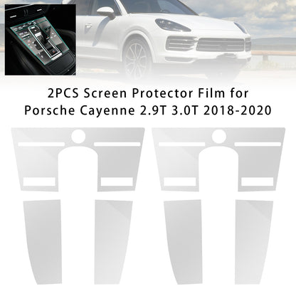2018-2020 Porsche Cayenne 2.9T 3.0T 2PCS Navigation TPU Screen Protector Film