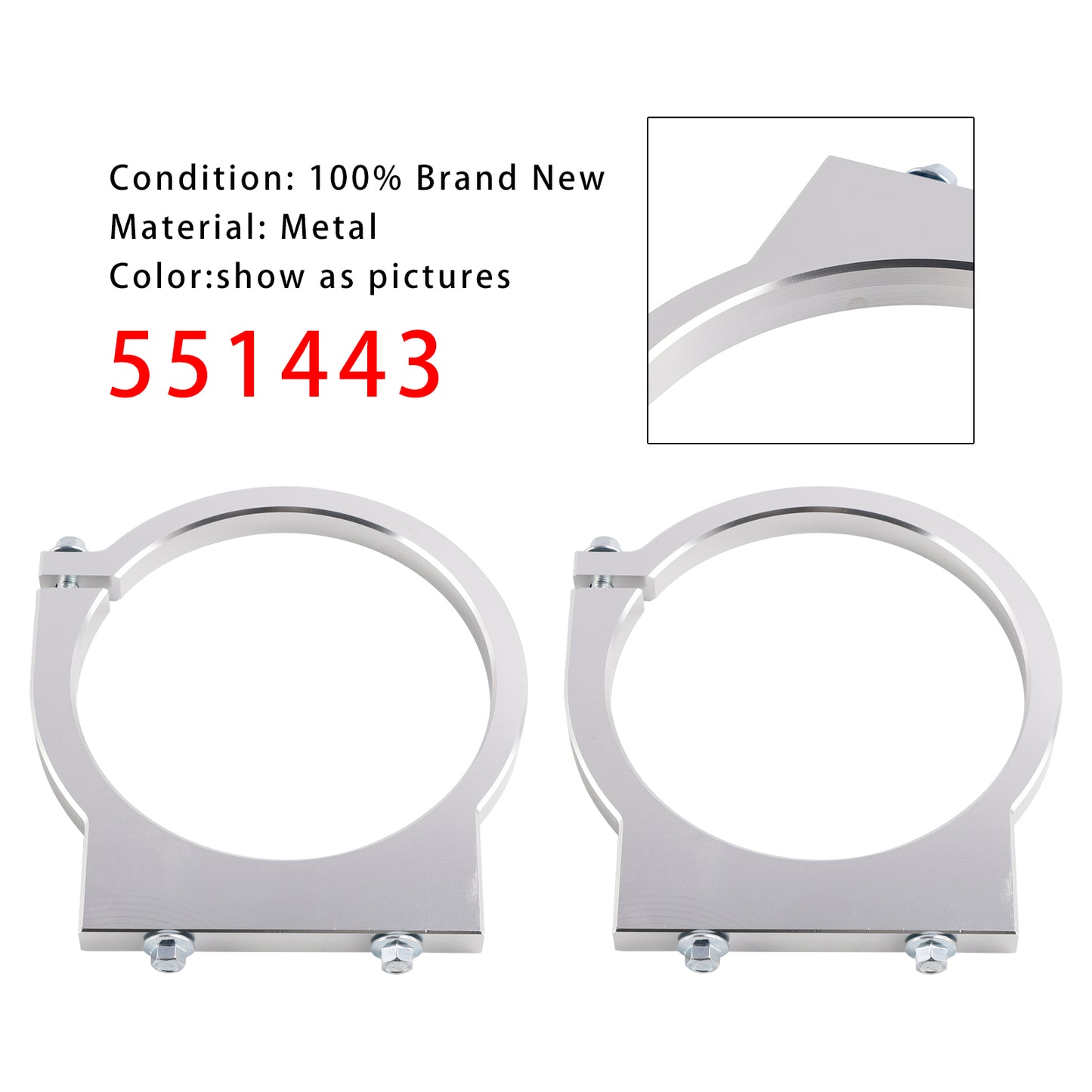 GSXR 551443 2 Pack 2lb Nitrous Bottle Bracket 2.5 2 Two Pound 4-3/8" Bottle Diameter Tank Mount NOS Billet